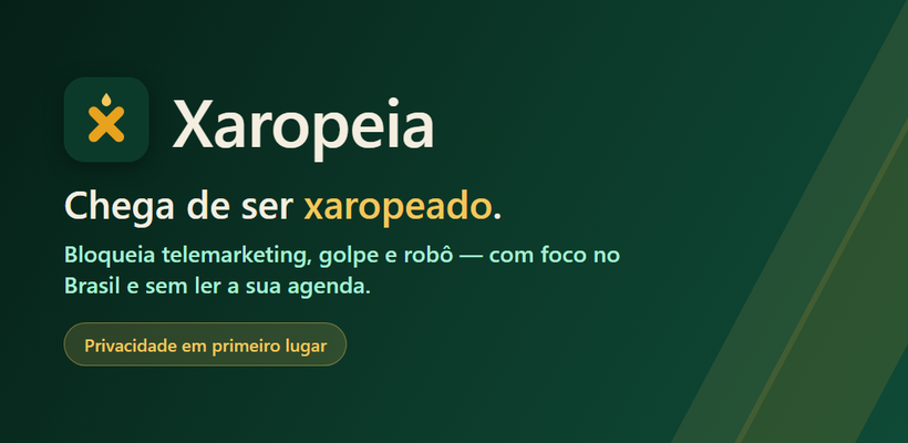 Banner do aplicativo Xaropeia